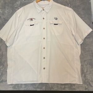 The Saltwater Angler Key West Men's Button-up Shirt Off-White Size 5XL